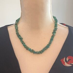 Turquoise chip necklace
